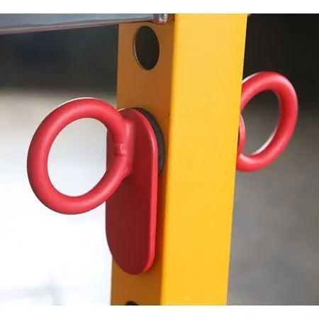 תוספת זוג טבעות לחיבור לכלוב POWERTEC - צהוב / אדום